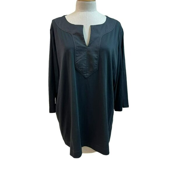 Ralph Lauren Tops - Ralph Lauren Black Tunic V Neck Top Women's Size 3X